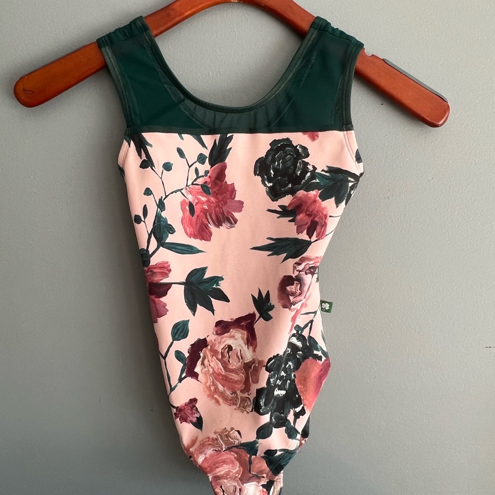 Beautiful for spring- floral Lucky Leo leotard! Great condition!
